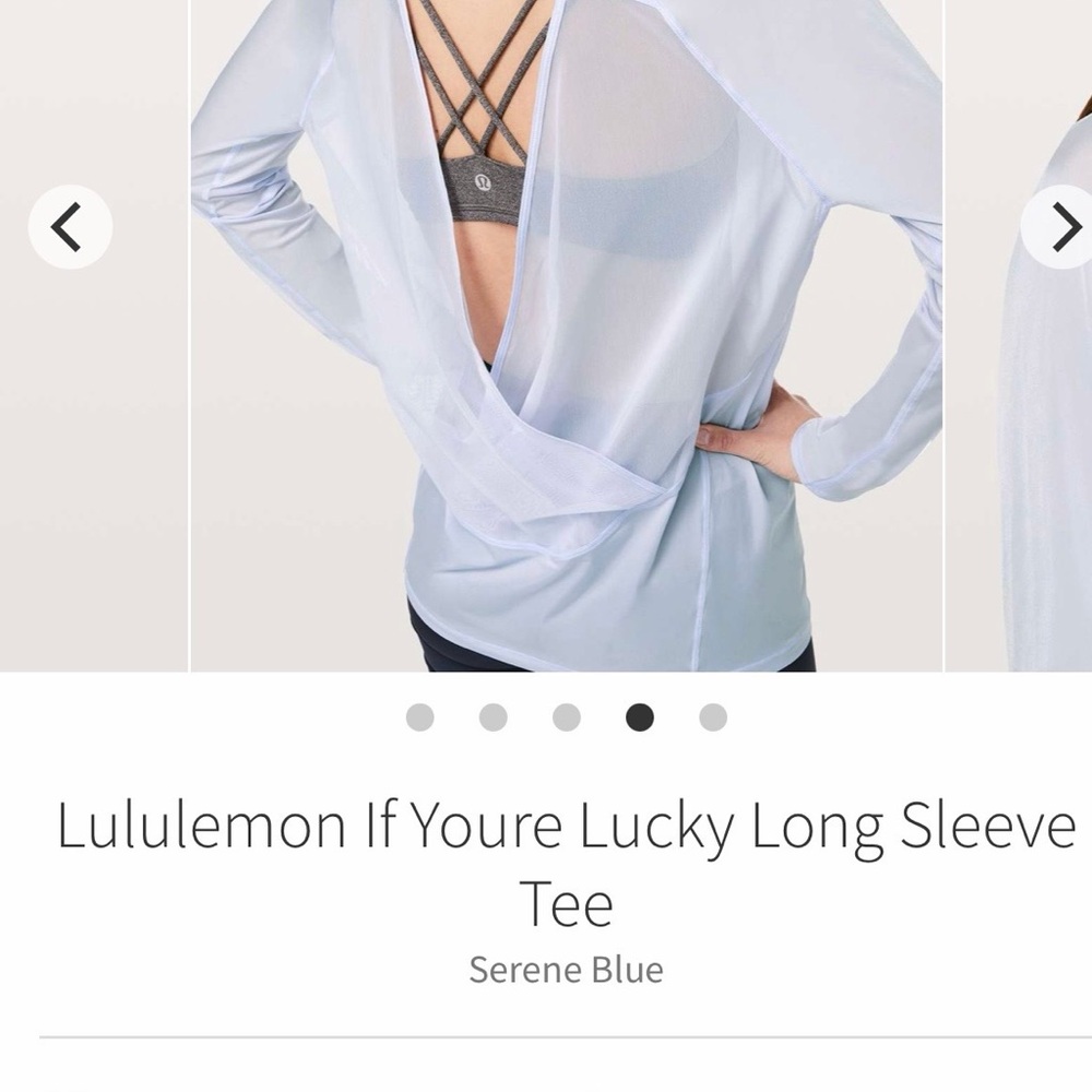 Lululemon Athletica Serene Blue Long Sleeve Top